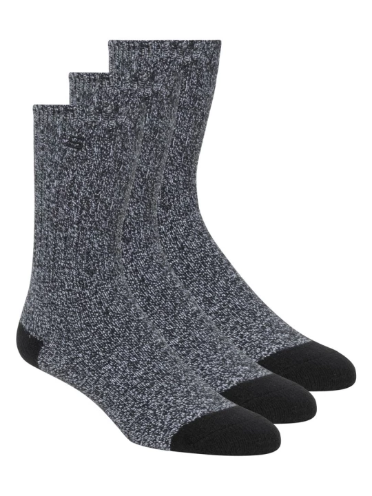 Obrázek produktu Skechers Ženy Super Soft Vysoké boty Crew ponožky - 3 Pack v Černá, Velikost Poloviční
