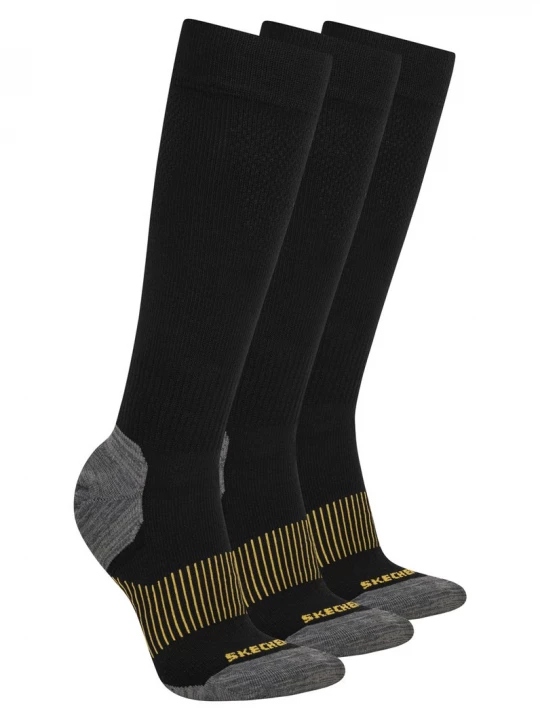 Obrázek produktu Skechers Ženy Work: 3 Pack Women's Over Calf Compression ponožky v Černá, Velikost Poloviční