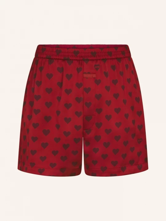 Obrázek produktu Skims Boxerky Sleep Sateen Ze Saténu red heart halfdrop