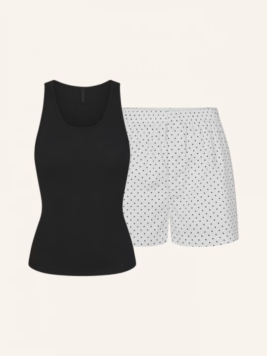 Obrázek produktu Skims Krátké Pyžamo Cotton Poplin onyx dot