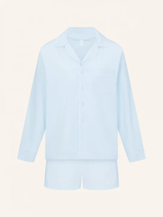 Obrázek produktu Skims Pyžamo Shorty Cotton Poplin Sleep baby blue contrast