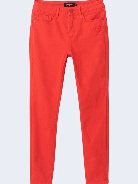 Obrázek produktu Skinny džíny Desigual korálová