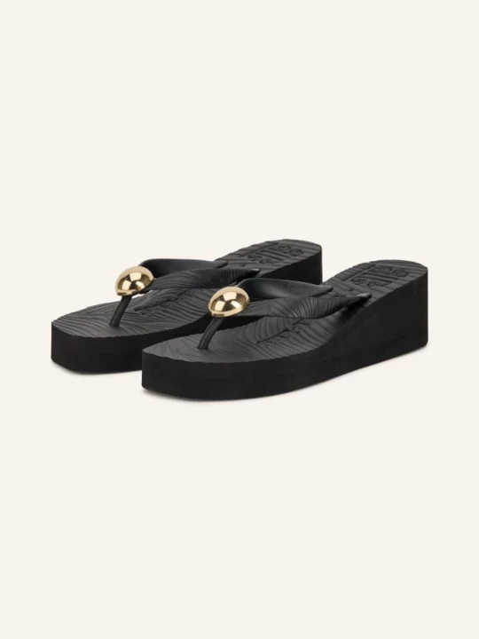 Obrázek produktu Sleepers Žabky Na Podpatku High Platform černá / zlatá