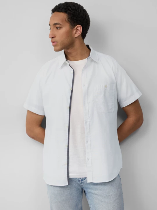 Obrázek produktu Slim Fit: košile s krátkým rukávem z bavlněného streče se strukturou žíhané příze s.Oliver
