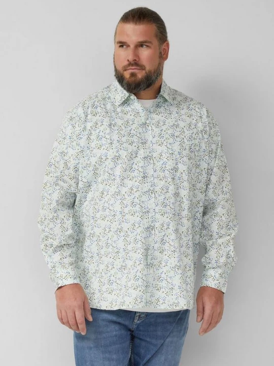 Obrázek produktu Slim fit střih: košile s dlouhými rukávy, celoplošným potiskem a límcem Kent s.Oliver