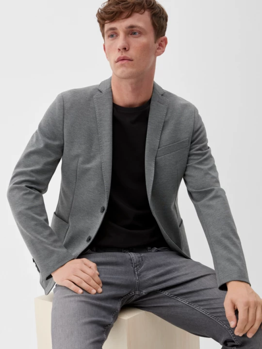 Obrázek produktu Slim fit: teplákové sako s.Oliver šedá