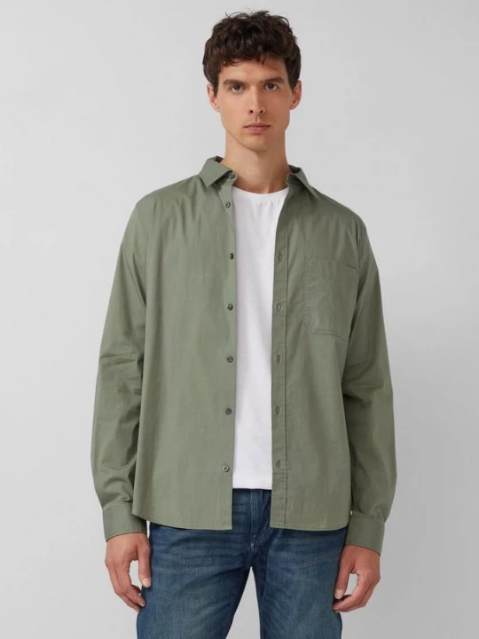 Obrázek produktu Slim fit: vzorovaná košile s límečkem Kent s.Oliver olivová