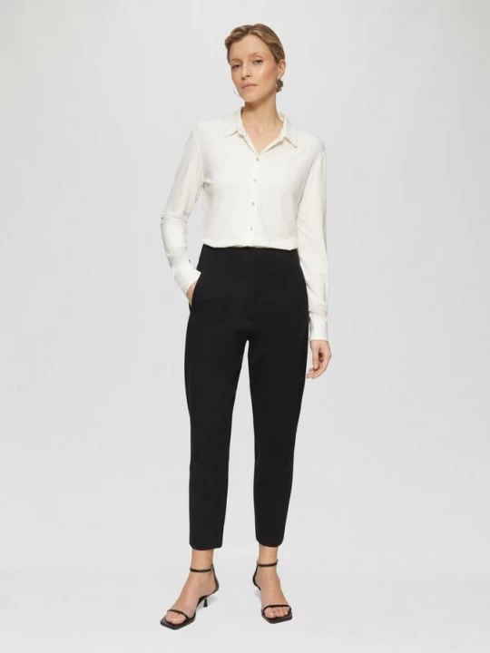 Obrázek produktu Slim fit: žerzejové kalhoty se zúženou nohavicí s.Oliver černá