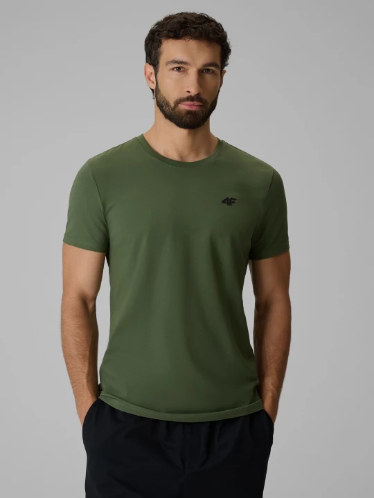 Obrázek produktu Slim hladké tričko pánské - khaki 4F