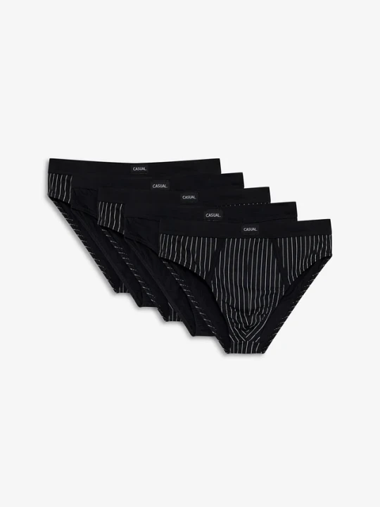 Obrázek produktu Slipy maxi z bawełną (zestaw 5 szt.) BonPrix czarny