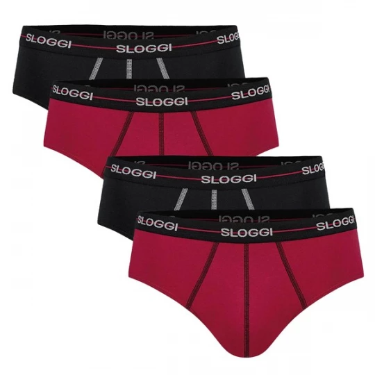Obrázek produktu SLOGGI Slipy  vínově červená / černá / bílá