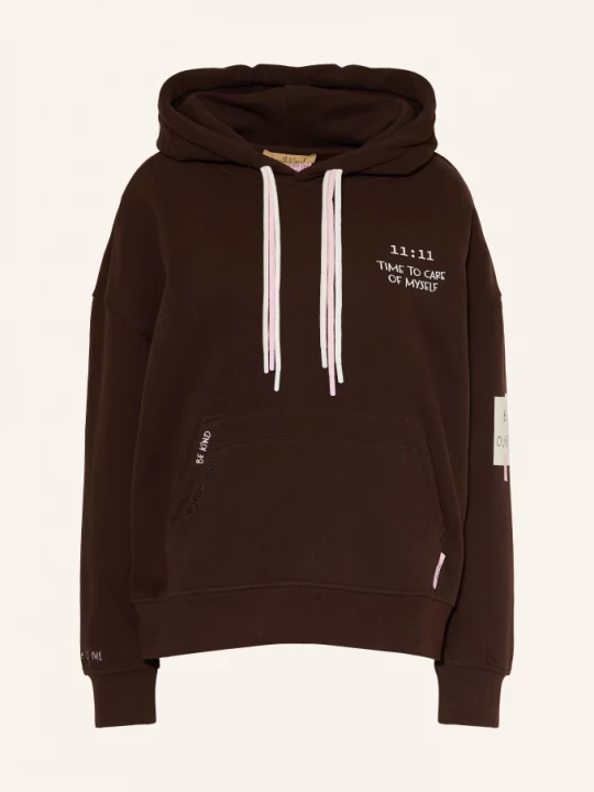 Obrázek produktu Smith & Soul Oversized Mikina S Kapucí tmavě hnědá / růžová / režná