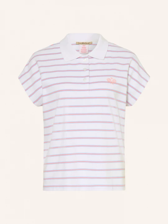 Obrázek produktu Smith & Soul Piqué Polokošile bílá / růžová / tmavě modrá