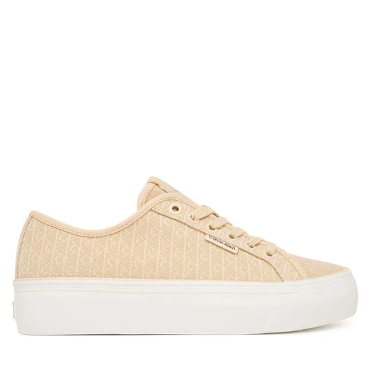 Obrázek produktu Sneakersy Calvin Klein Vulc Flatf Laceup Jaq Aop HW0HW03265 Světle žlutá