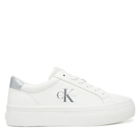 Obrázek produktu Sneakersy Calvin Klein Vulc Flatf Lth Silver Logo Tag YW0YW01877 Bílá