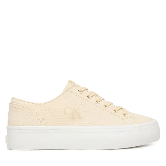 Obrázek produktu Sneakersy Calvin Klein Vulc Flatform Low Canvas Mg YW0YW01763 Écru Krémová