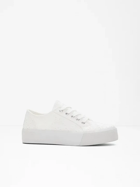 Obrázek produktu Sneakersy na podeszwie platformie BonPrix biały