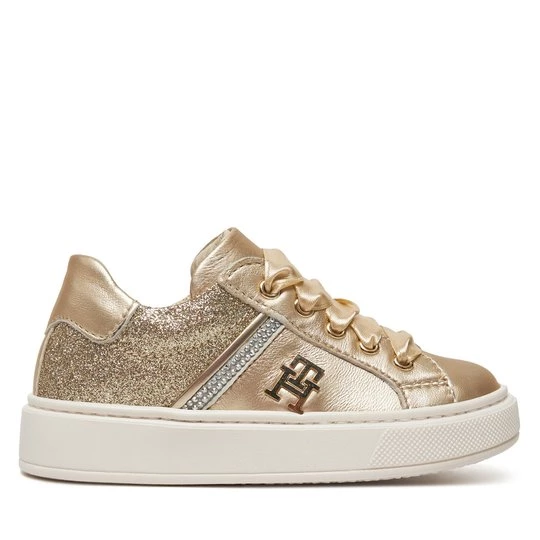Obrázek produktu Sneakersy Tommy Hilfiger Sneaker Bassa Allacciata T1A9-33932-0829 S Zlatá
