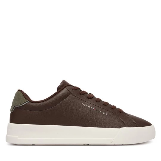 Obrázek produktu Sneakersy Tommy Hilfiger Th Court Lth Detail Ess FM0FM05367 Hnědá