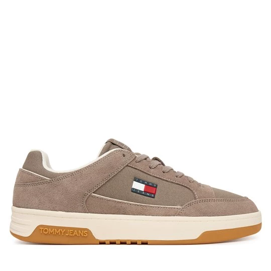 Obrázek produktu Sneakersy Tommy Jeans Canvas Leather Cupsole Trainers EM0EM01680 Hnědá