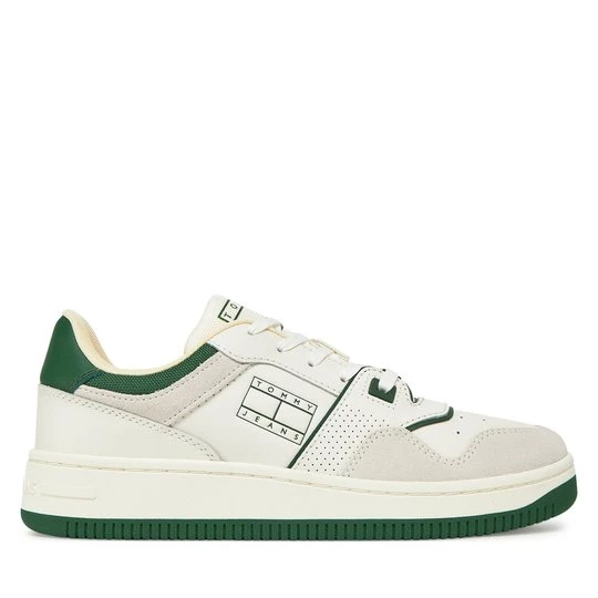 Obrázek produktu Sneakersy Tommy Jeans Tjw Retro Basket Washed Suede EN0EN02773 Bílá
