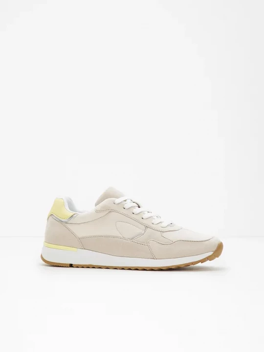 Obrázek produktu Sneakersy w stylu retro BonPrix beżowy