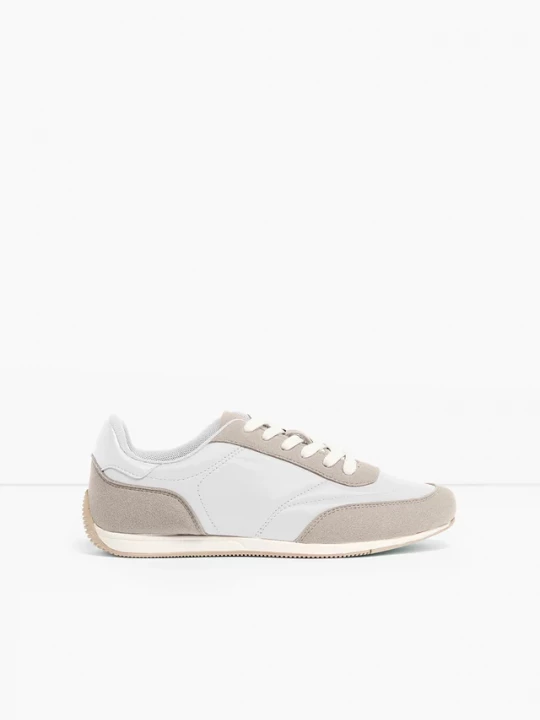 Obrázek produktu Sneakersy w stylu retro BonPrix biały