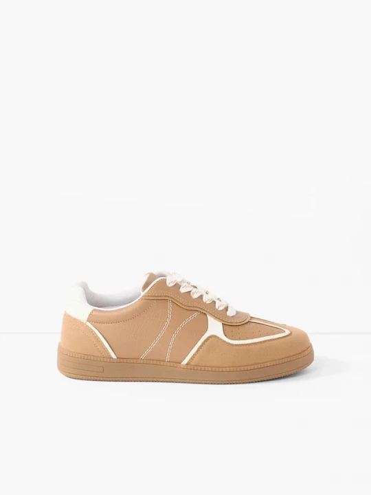 Obrázek produktu Sneakersy w stylu retro BonPrix brązowy