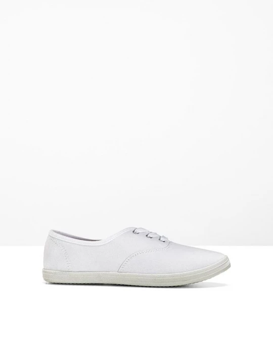 Obrázek produktu Sneakersy z bawełnianego płótna BonPrix biały