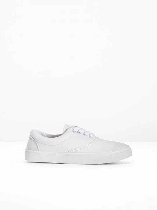 Obrázek produktu Sneakersy z bawełnianego płótna BonPrix biały