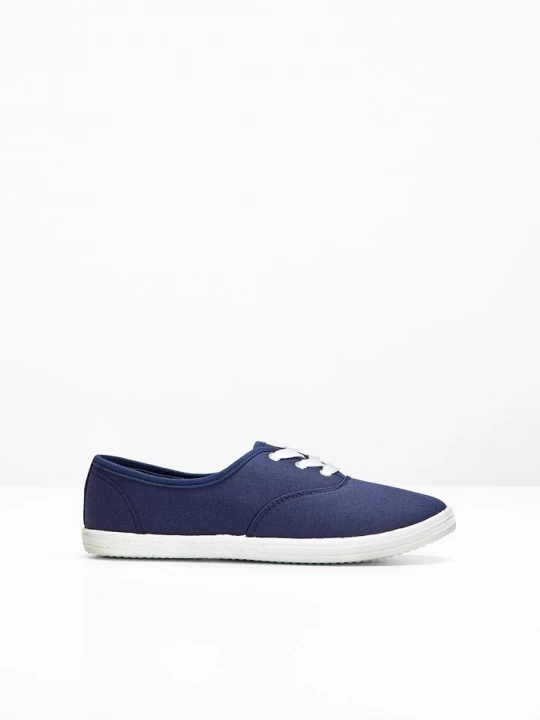 Obrázek produktu Sneakersy z bawełnianego płótna BonPrix niebieski