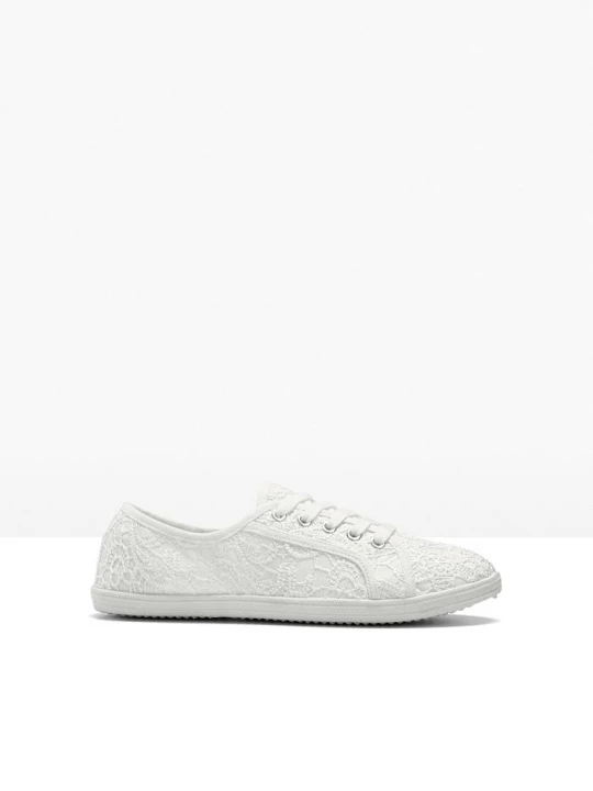 Obrázek produktu Sneakersy z koronką BonPrix biały