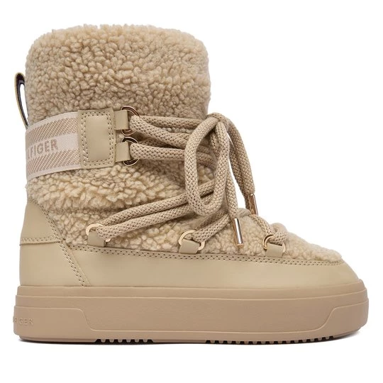 Obrázek produktu Sněhule Tommy Hilfiger Faux Shearling Snowboot FW0FW08788 Écru Krémová