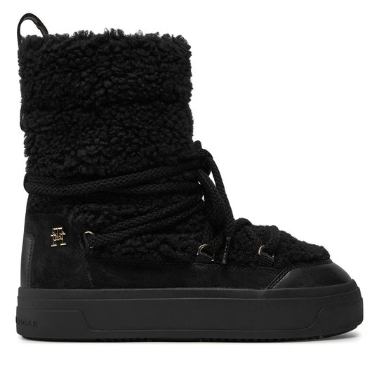 Obrázek produktu Sněhule Tommy Hilfiger Lace-Up Faux Shearling Snowboot FW0FW08252 Černá