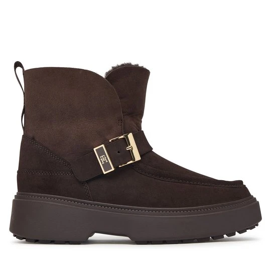 Obrázek produktu Sněhule Tommy Hilfiger Th Buckle Shearling Snow Boot FW0FW09687 Tmavě hnědá