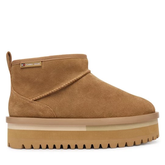 Obrázek produktu Sněhule Tommy Jeans Tjw Flatform Snow Boot Suede EN0EN02841 Hnědá