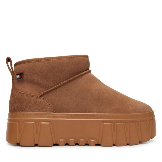 Obrázek produktu Sněhule Tommy Jeans Tjw Suede Platform Boots Wl EN0EN03158 Světle hnědá
