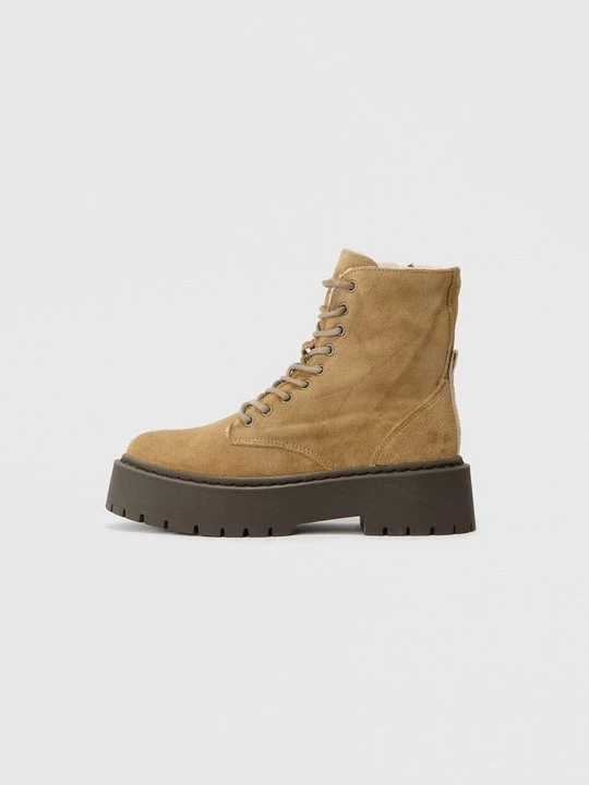 Obrázek produktu Šněrovací kotníkové boty Steve Madden světle hnědošedá