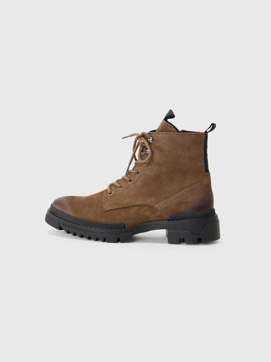 Obrázek produktu Šněrovací kotníkové boty Steve Madden světle hnědošedá