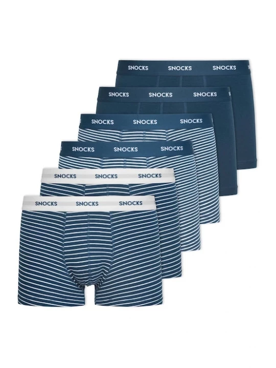 Obrázek produktu SNOCKS Boxerky  námořnická modř / světle šedá / bílá