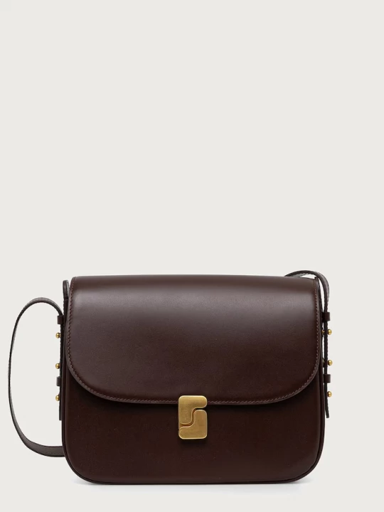 Obrázek produktu Soeur crossbody kabelka dámská kožená BELLISSIMA MAXI hnědá