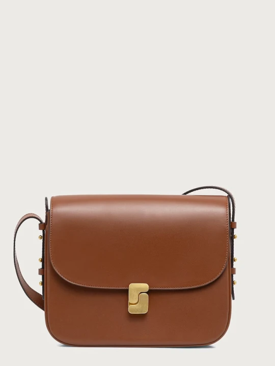 Obrázek produktu Soeur crossbody kabelka dámská kožená BELLISSIMA MAXI hnědá