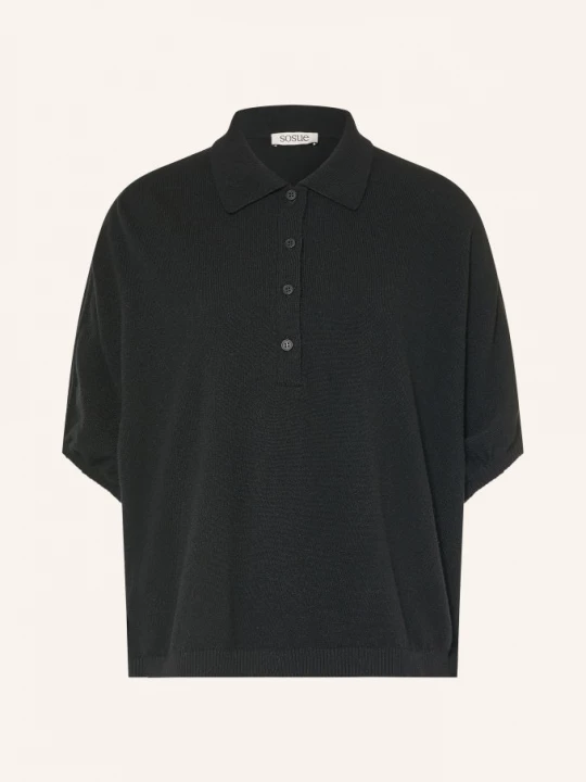 Obrázek produktu Sosue Pletená Polokošile S Merino Vlnou černá