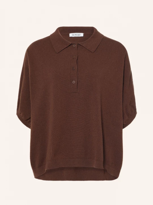 Obrázek produktu Sosue Pletená Polokošile S Merino Vlnou tmavě hnědá
