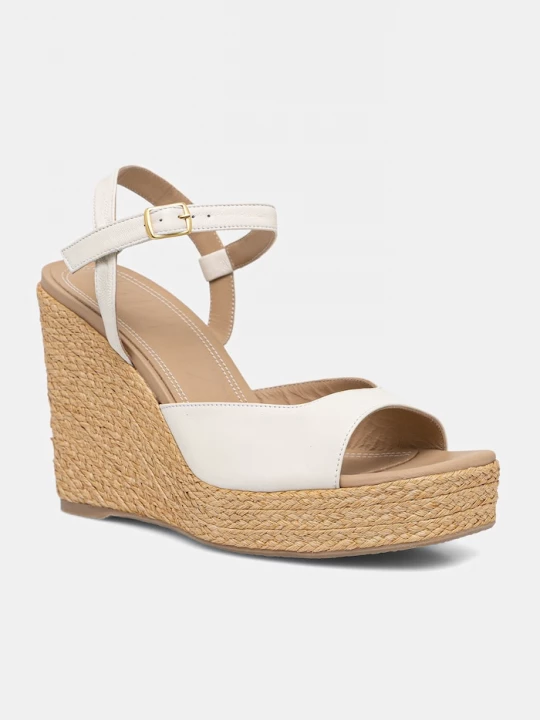 Obrázek produktu Souliers Martinez sandály na klínku kožené SUMMER béžová
