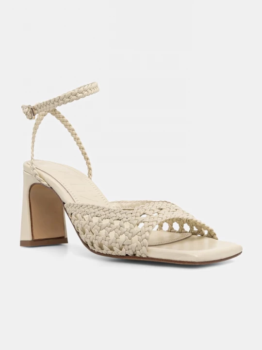 Obrázek produktu Souliers Martinez sandály na sloupku kožené LEA béžová
