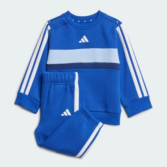 Obrázek produktu Souprava Seasonal Essentials Tiberio 3-Stripes Fleece Crew Kids Adidas
