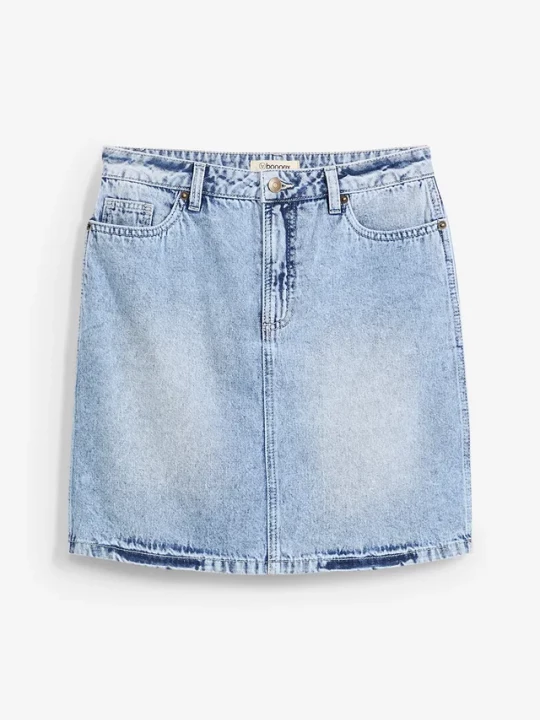Obrázek produktu Spódnica dżinsowa mid waist, low stretch BonPrix niebieski