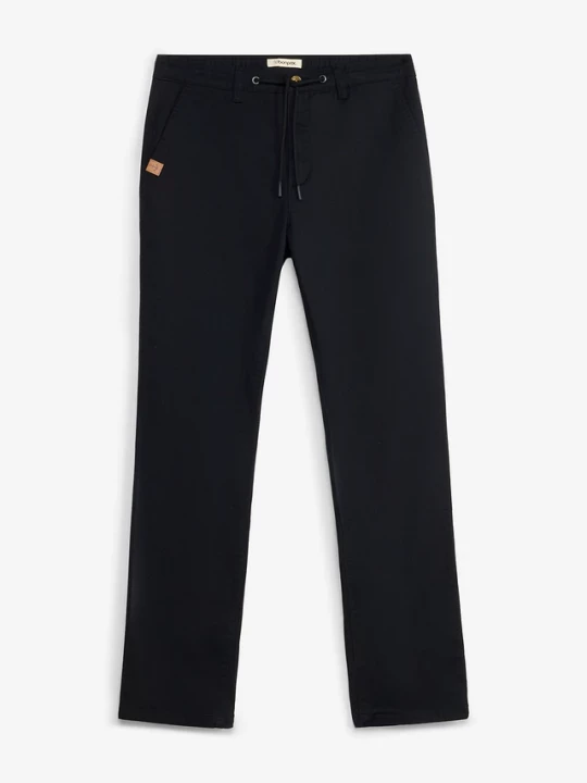 Obrázek produktu Spodnie chinosy, classic fit, ze stretchem i szeroką nogawką, straight BonPrix czarny