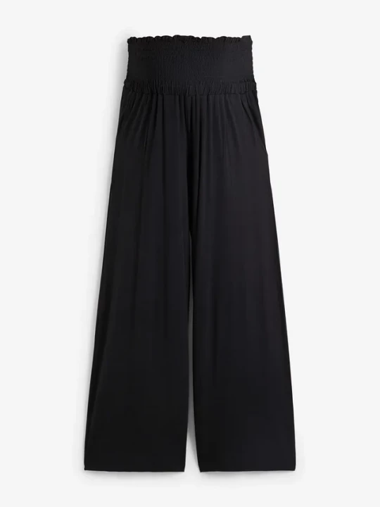 Obrázek produktu Spodnie ciążowe culotte z wiskozy, o kroju loose fit BonPrix czarny
